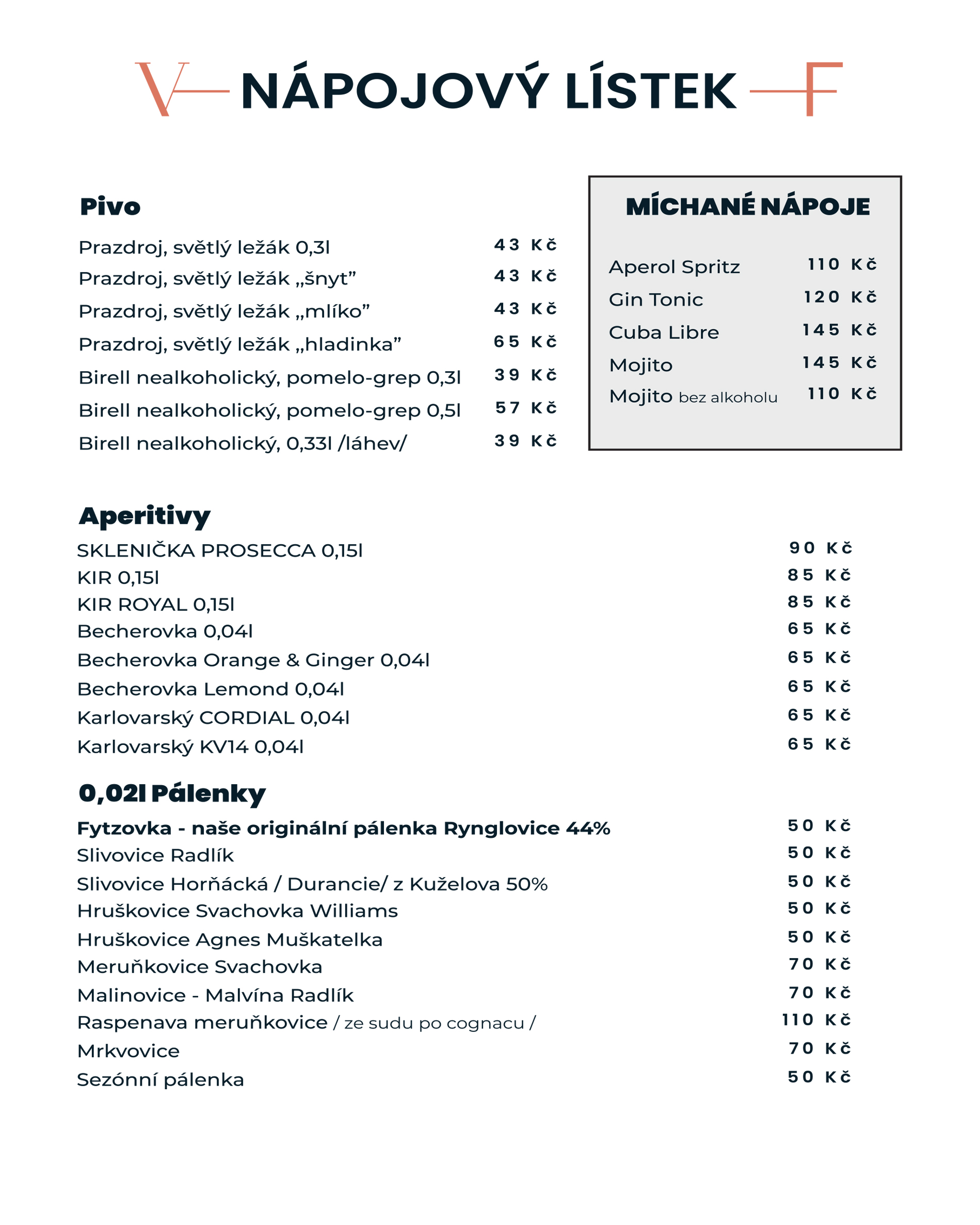 Naše menu