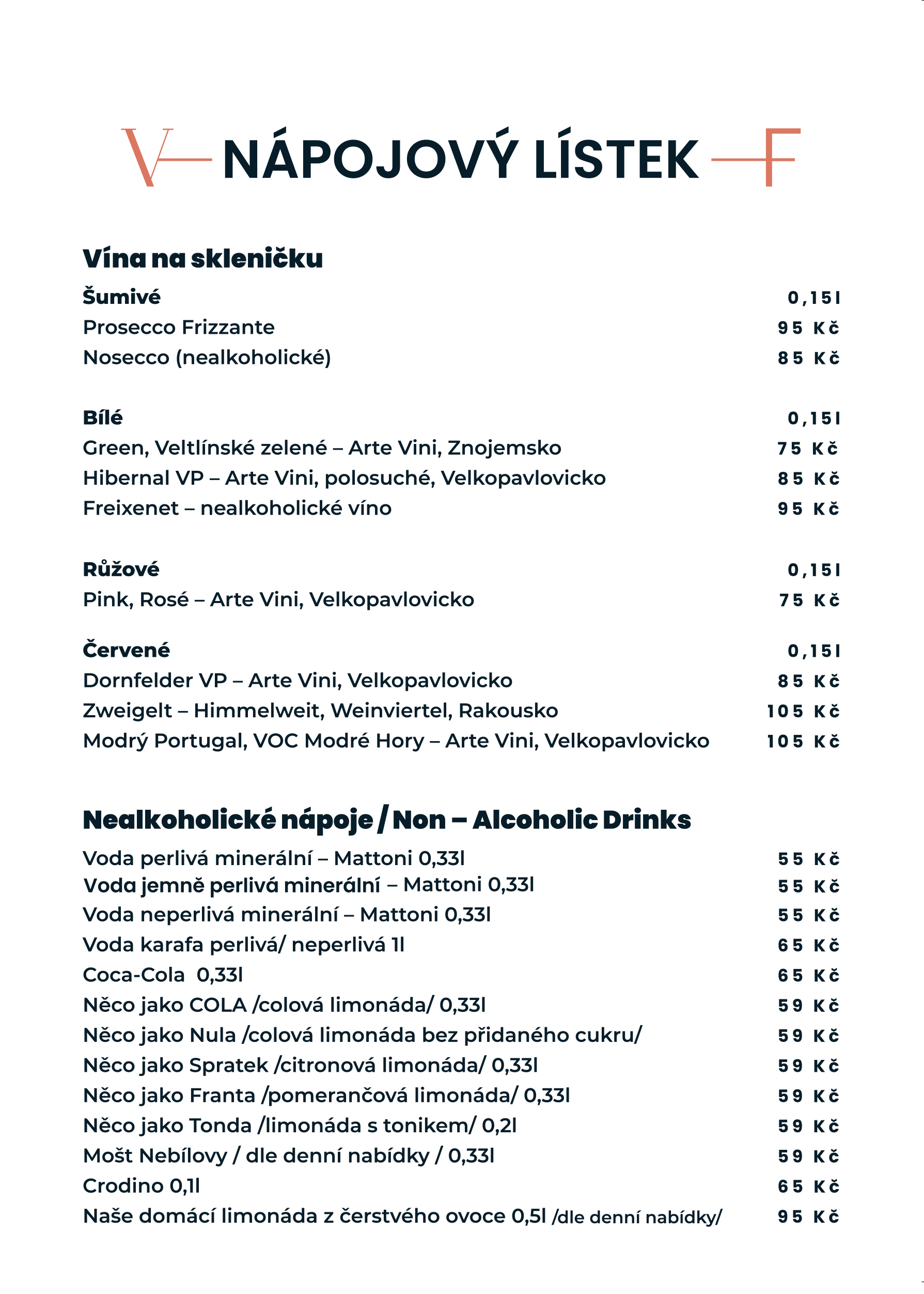 menu villa fitz